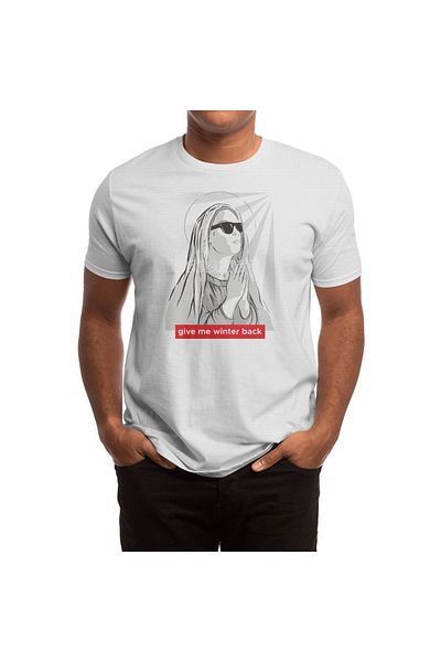 Fizello Λευκό μπλουζάκι Unisex Give Me Back Winter
