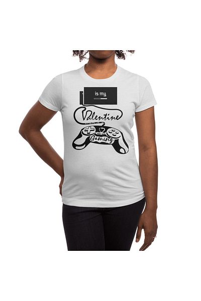 Fizello Gaming Is My Valentine - Tricou alb unisex