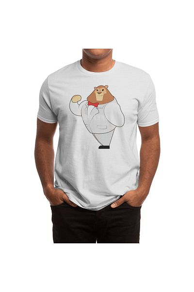 Fizello Ανδρικό και γυναικείο T-Shirt White Lion - Unisex, Λεπτομέρεια γραβάτα με φιόγκο