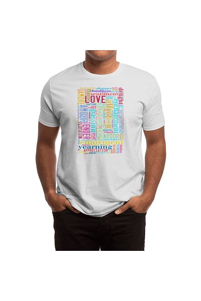 Fizello Tricou alb „Words Of Love” pentru bărbați și femei