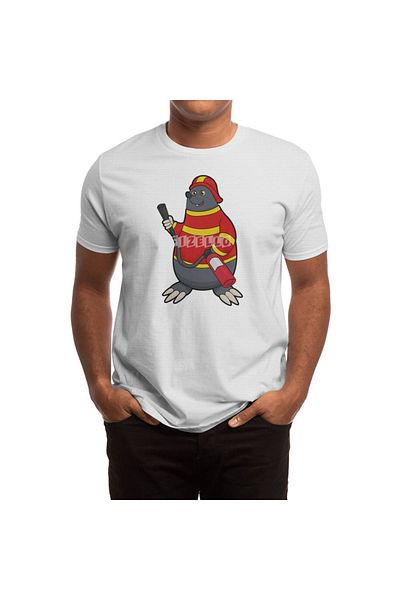 Fizello Λευκό μπλουζάκι για άνδρες και γυναίκες - Unisex μπλουζάκι με θέμα Firefighter, Fire Extinguisher