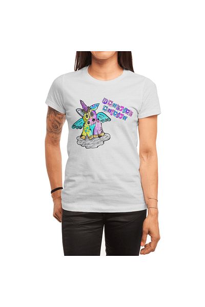 Fizello Punk Rock Metal Concert Festival Unicorn Patterned Men's and Women's T-Shirt - Unisex White T-Shirt