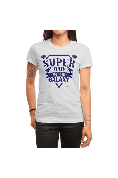 Fizello Super Dad In The Galaxy - Tricou alb unisex