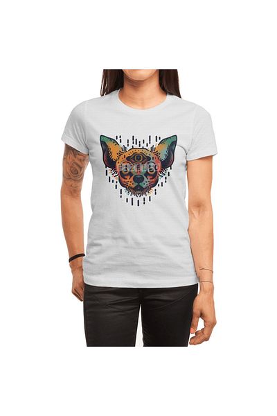 Fizello Tricou alb unisex pentru bărbați și femei - model Chihuahua Sharp Eyes