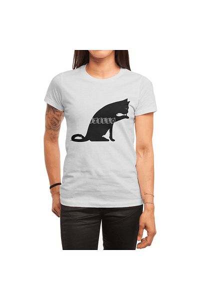 Fizello Tricou unisex White Cat pentru bărbați și femei
