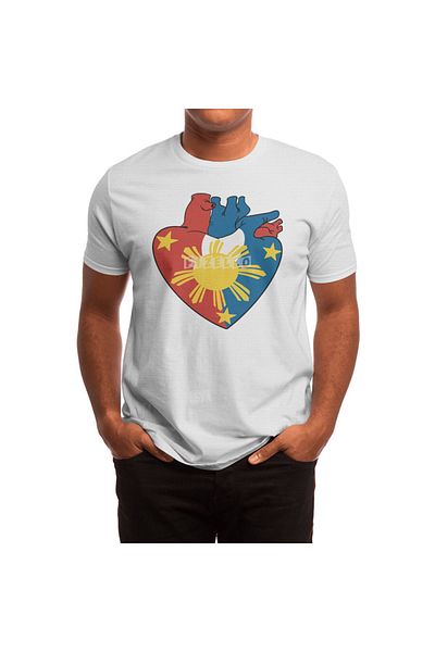 Fizello Λευκό μπλουζάκι Unisex Filipino Heart 2