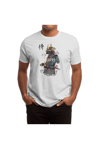Fizello Λευκό μπλουζάκι Samurai Watercolor Unisex