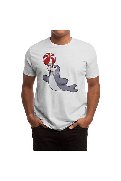 Fizello Tricou Polo pentru bărbați și femei - Seal With Water, Tricou alb unisex