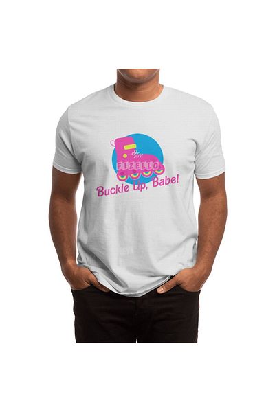 Fizello Buckle Up, μωρό! Unisex Λευκό T-shirt - Ανδρικό και γυναικείο T-shirt