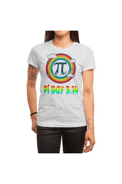 Fizello Λευκό μπλουζάκι Pi Day Vintage Design για άνδρες και γυναίκες - Μοντέλο Unisex 3.14