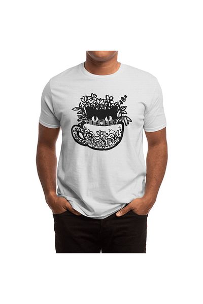 Fizello Λευκό μπλουζάκι Cup Garden Cat Unisex