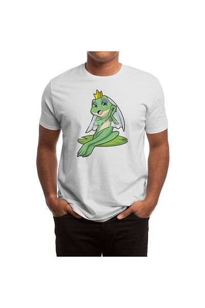Fizello Wedding Dress Frog - Men's and Women's White T-Shirt, Unisex Short Sleeve Crown T-Shirt
