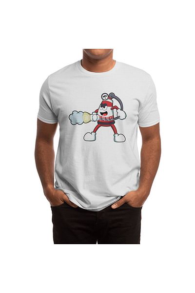 Fizello Ανδρικό και γυναικείο Unisex Λευκό T-shirt - Fire Extinguishers Of Fire Department