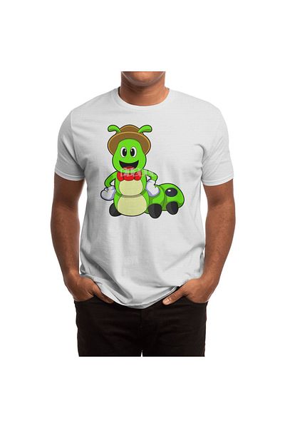 Fizello Tricou alb Caterpillar Line pentru bărbați și femei