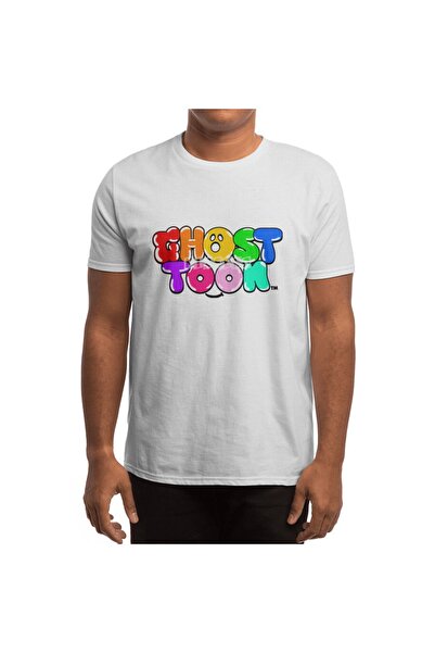 Fizello Логотип серії Ghosttoon™ - Кольорові графіті-бульбашки, унісекс, біла футболка