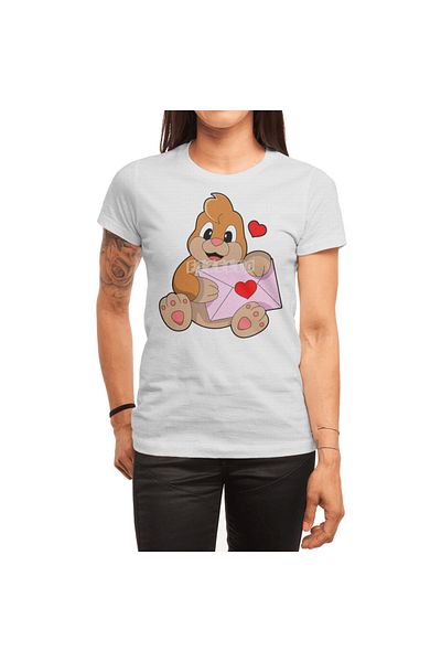 Fizello Tricou alb pentru bărbați și femei - Tricou unisex cu model Heart Envelope