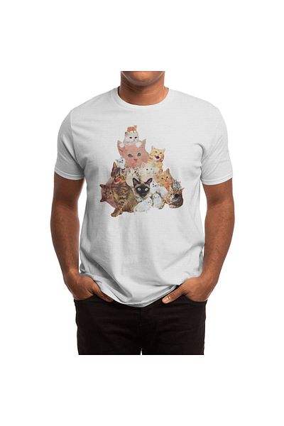 Fizello Λευκό μπλουζάκι Cat Mountain Unisex