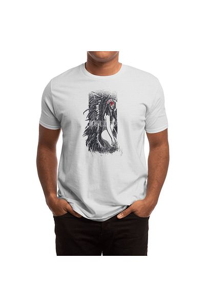 Fizello Λευκό μπλουζάκι Unisex Proud American Native Strong Girl