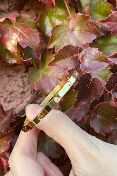 Ressia Kadın Altın Kaplama Çelik Kelepçe