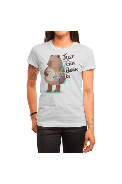 Fizello Just Gin And Bear It - Unisex Λευκό T-Shirt