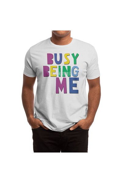 Fizello Λευκό μπλουζάκι Unisex για άνδρες και γυναίκες - Busy Being Me