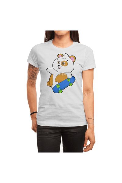 Fizello Tricou alb pentru hamster Aslı Skater pentru bărbați și femei - unisex