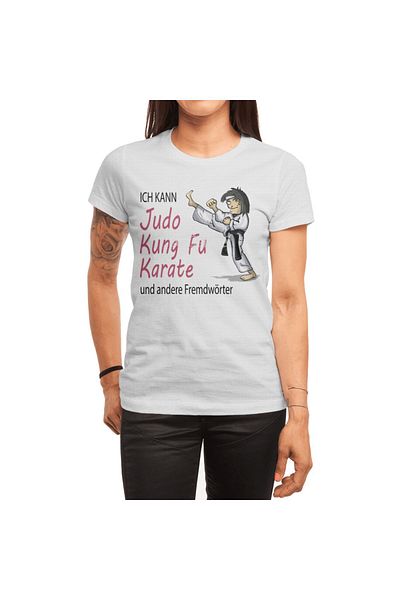 Fizello Μπλουζάκι Unisex Λευκό Τζούντο Κουνγκ Φου Cart Martial Arts - Ανδρικά και Γυναικεία