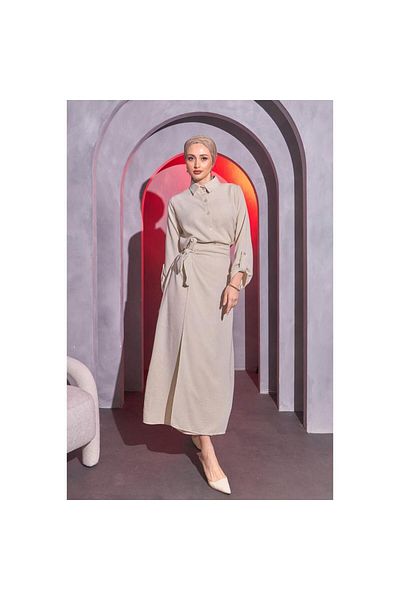 Nergis Neva Butik skirted cross tie-in suit