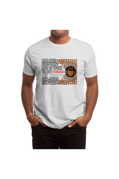Fizello Ανδρικά και γυναικεία λευκά μπλουζάκια Unisex - Καλή μέρα, πολλές δουλειές για να κάνετε