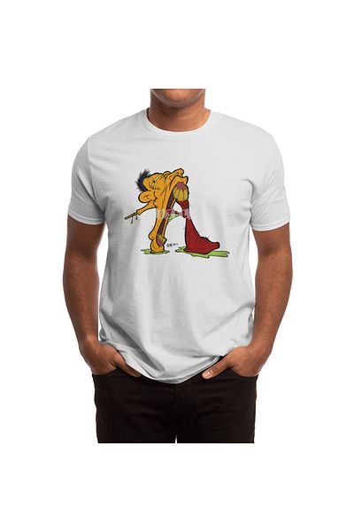 Fizello Tricou alb pentru bărbați și femei - Tricou unisex cu literă alfabetică grotescă „a”.
