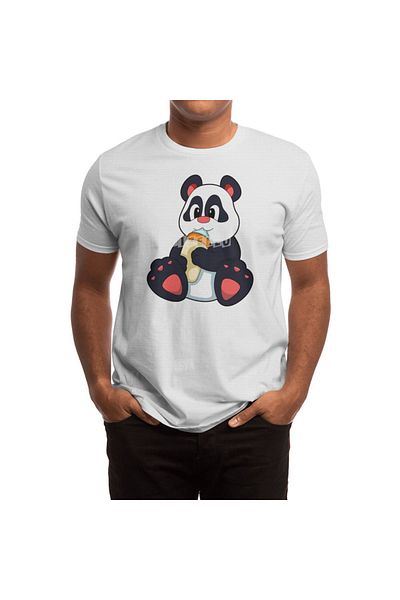 Fizello Λευκό μπλουζάκι Unisex για μωρό μπουκάλι Panda