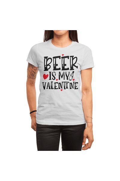Fizello Beer Is My Valentine - Unisex Λευκό T-Shirt
