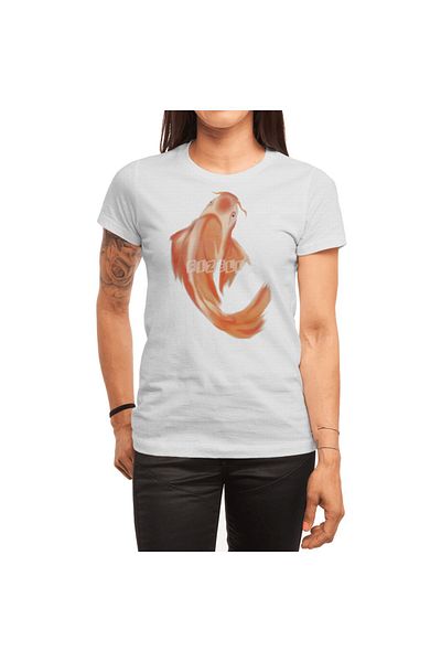 Fizello Ανδρικό και γυναικείο λευκό μπλουζάκι Unisex - Digital Koi Pintli