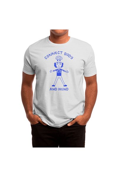 Fizello Λευκό μπλουζάκι Unisex - Connect, ανδρικό και γυναικείο μπλουζάκι