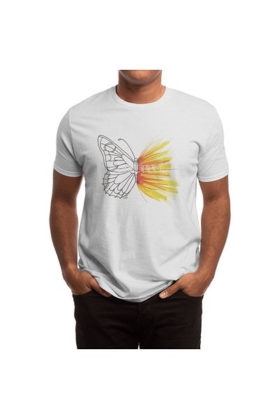 Fizello Μπλουζάκι για άνδρες και γυναίκες - Butterfly Effect Hand Drawn Art, Unisex Λευκό T-shirt