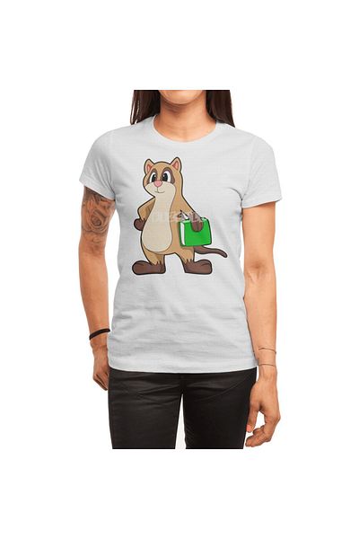 Fizello Tricou alb cu model Meerkat pentru bărbați și femei