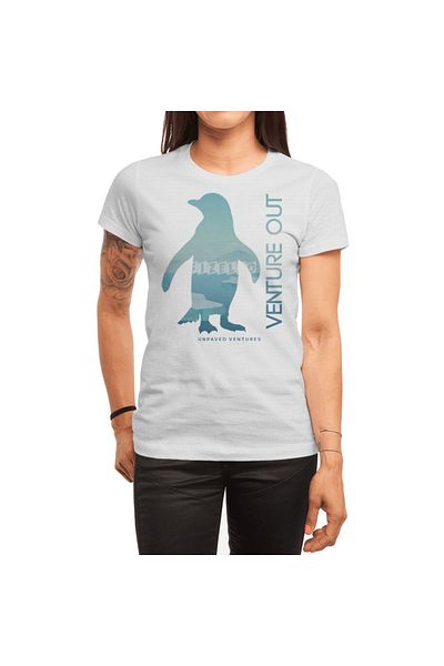 Fizello Λευκό μπλουζάκι Unisex Venture Out Penguin
