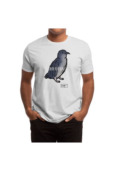 Fizello Μπλουζάκι για άνδρες και γυναίκες - Blue Penguin Doodle, Unisex Λευκό T-shirt
