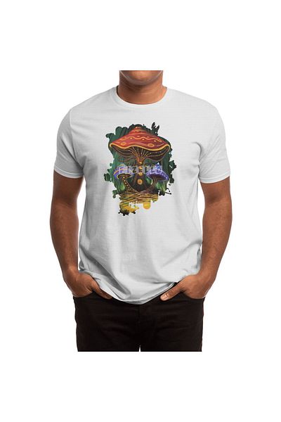 Fizello Un tricou alb unisex A Mushroom World