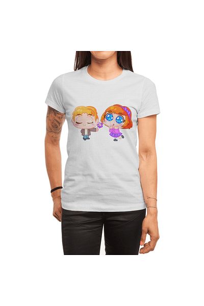 Fizello Ανδρικό και γυναικείο Unisex Λευκό T-Shirt - Ζευγάρι Μοντέλο