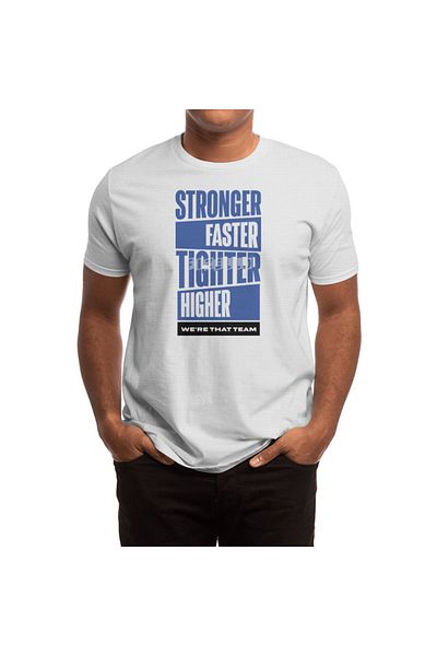 Fizello Men's and Women's Unisex White Gymnastics T-Shirt