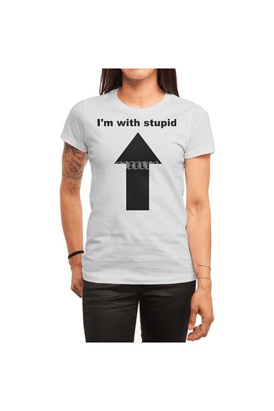 Fizello Stupid I'm With You - Tricou alb unisex pentru bărbați și femei