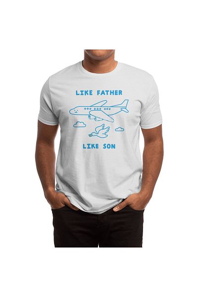 Fizello Tricou alb unisex pentru bărbați și femei - Like Father Like Last