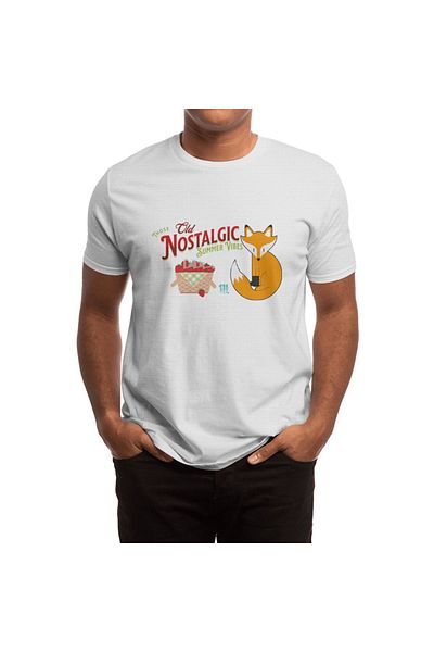 Fizello Fox And Tea_ Nostalgic Summer Vibes - Unisex Λευκό T-Shirt