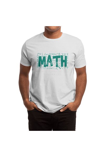 Fizello Tricou alb unisex pentru bărbați și femei - Design „Teacher I Stop Understanding Math”