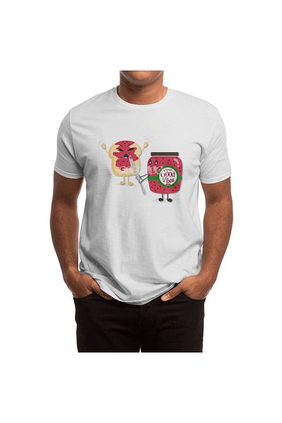 Fizello Λευκό μπλουζάκι Unisex Spread Good Vibes