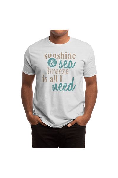 Fizello Tricou alb pentru bărbați și femei - Sunshine and Sea Breeze All I Need