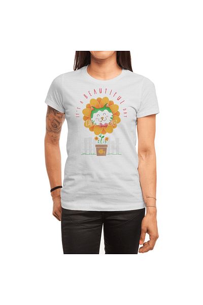 Fizello It's A Beautiful Day - Tricou alb unisex pentru bărbați și femei