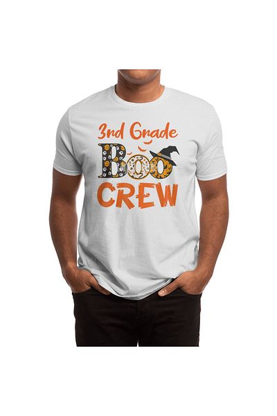 Fizello Boo Crew 3st Cadou de Halloween pentru tutorial la clasă - Tricou alb unisex