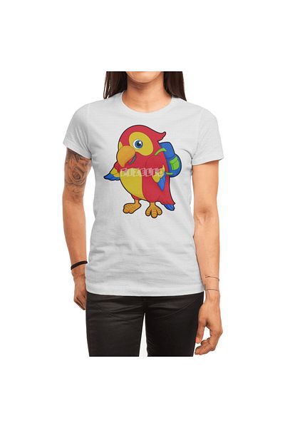 Fizello Hanorace White Parrot pentru bărbați și femei - unisex, cu glugă